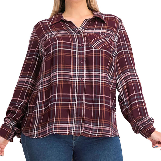 Image for Women's Plaid Sweater Chemise,Multi