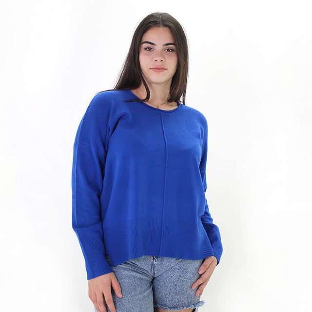 Image for Women's Fleece Plain Solid Sweaters,Blue