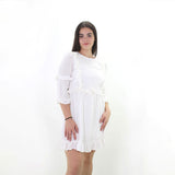 Image for Women's Ruffle Hem Dress,White