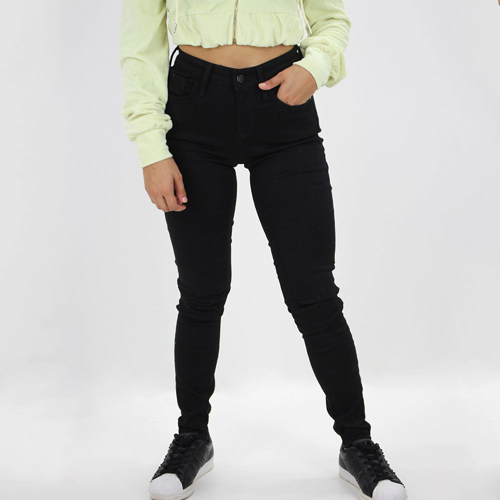 Image for Women's Plain Solid Jeans,Black