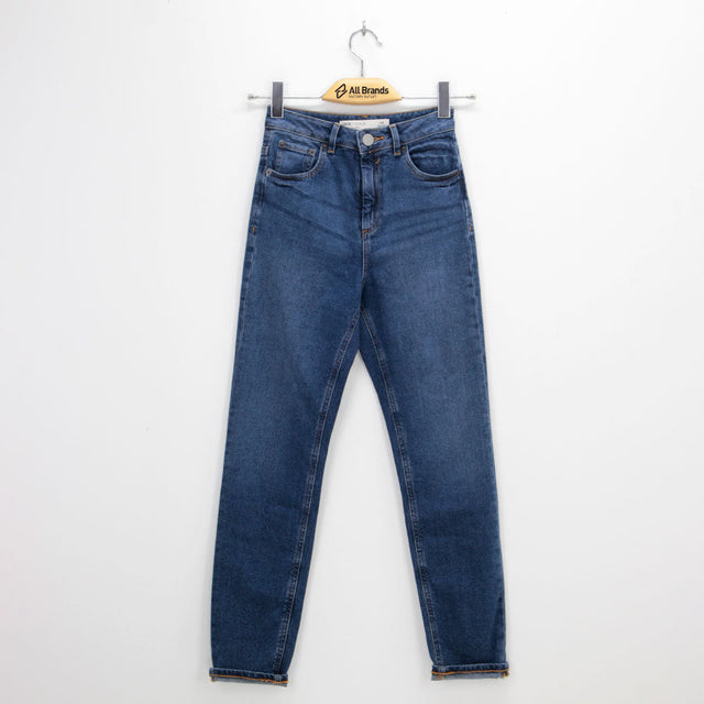 Image for Women's Plain Denim Pant,Blue