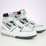 Image for Men's Logo Print Leather High Shoes,White