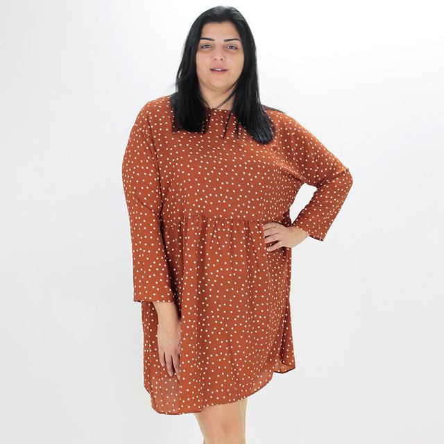 Image for Women's Polka Dot Dress,Brown