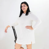 Image for Women's Ribbed Fleece Dress,Off White