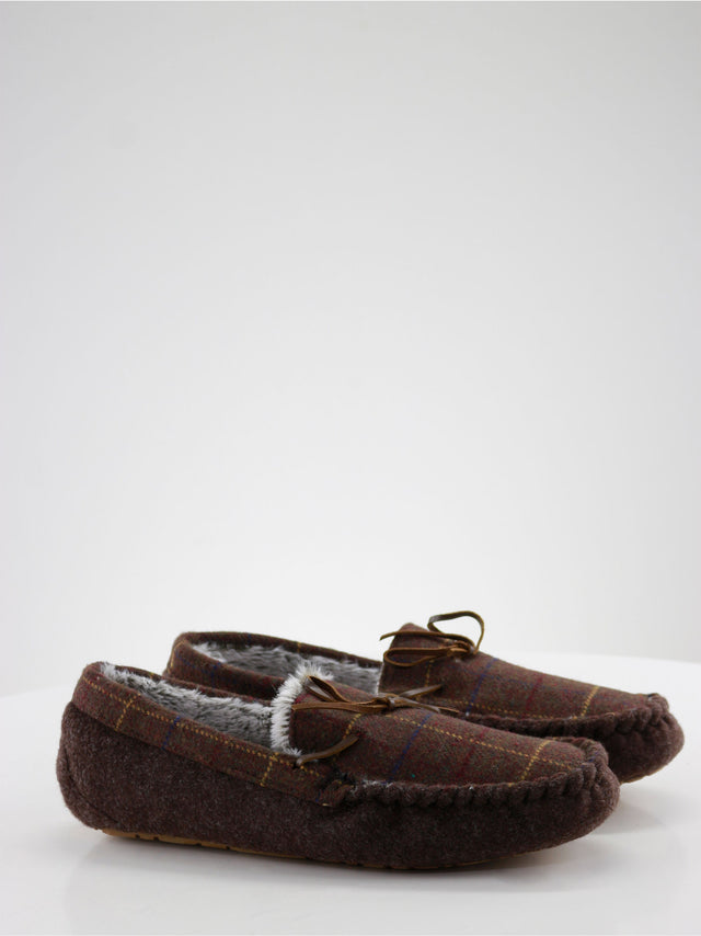 Image for Men's Faux Fur Inside Slippers, Brown