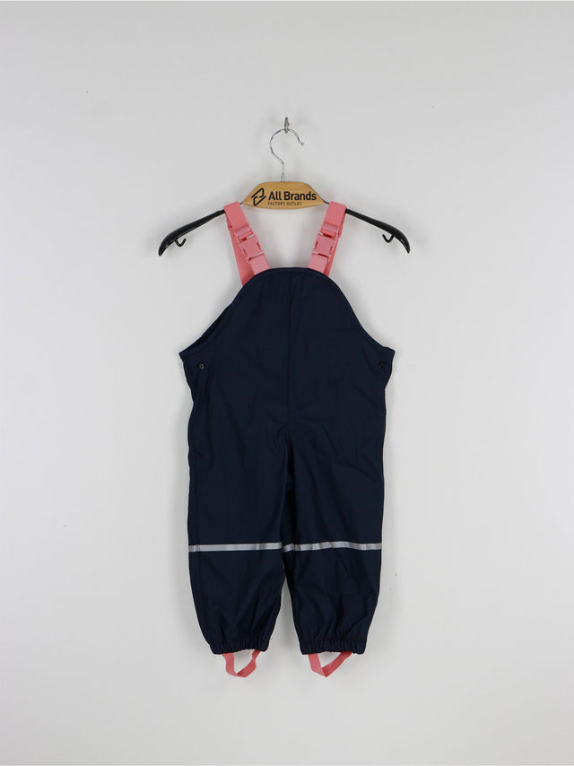 Image for Kids Girl Buckle Closure Pants-Overalls, Navy