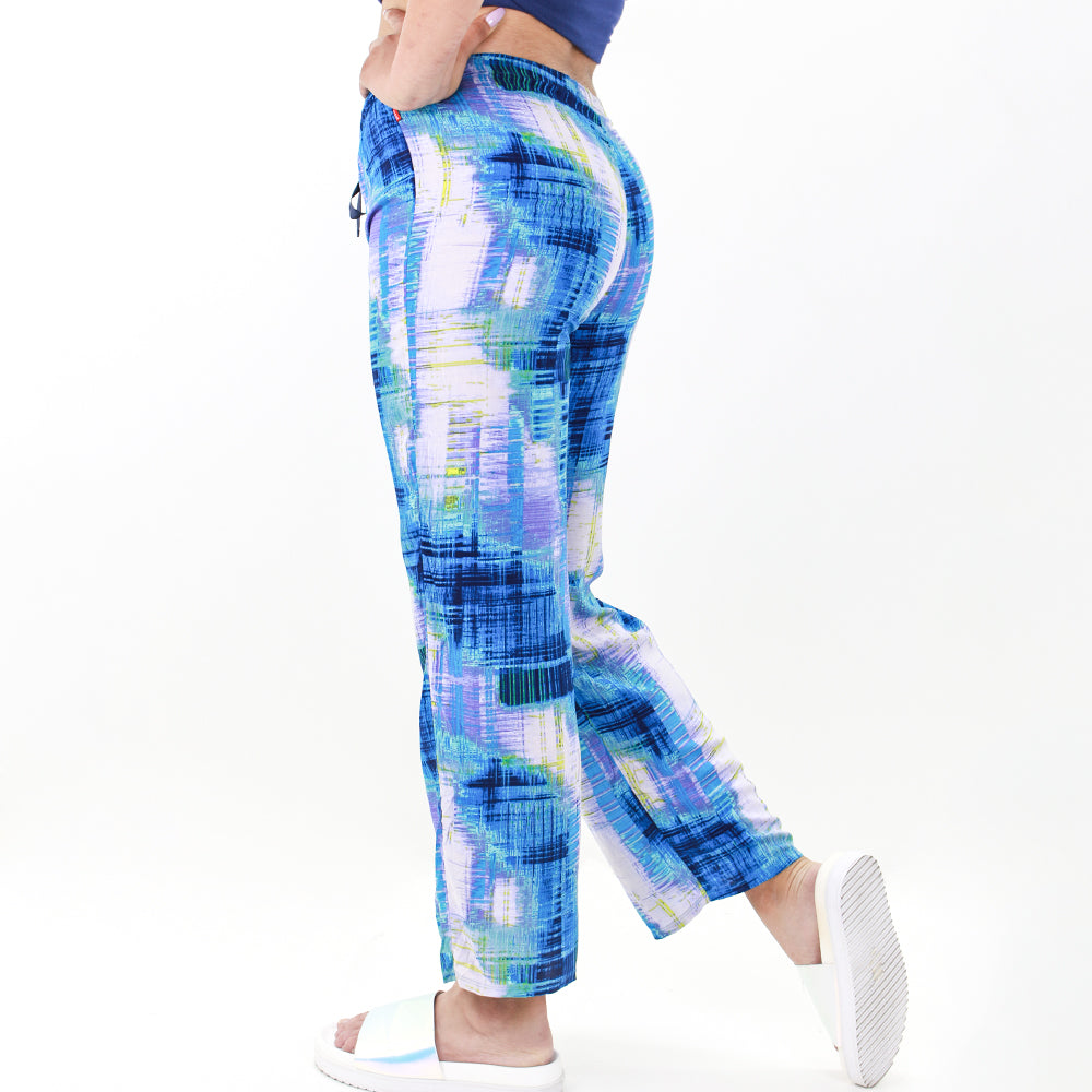 Women's Printed Casual Pant,Blue
