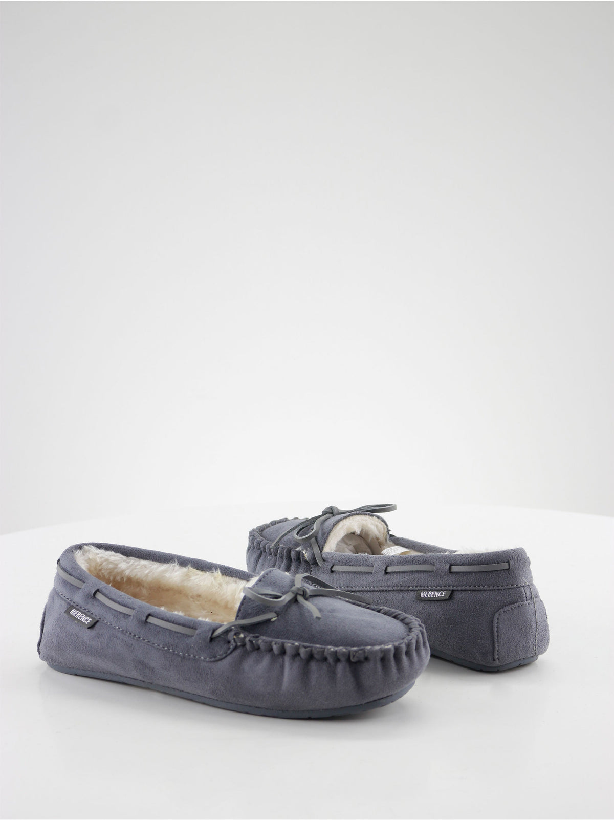 Image for Women's Faux Fur InSide Suede Slippers,Dark Grey