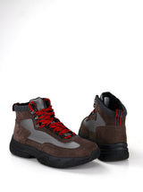 Image for Men's Color Block Suede Shoes,Brown