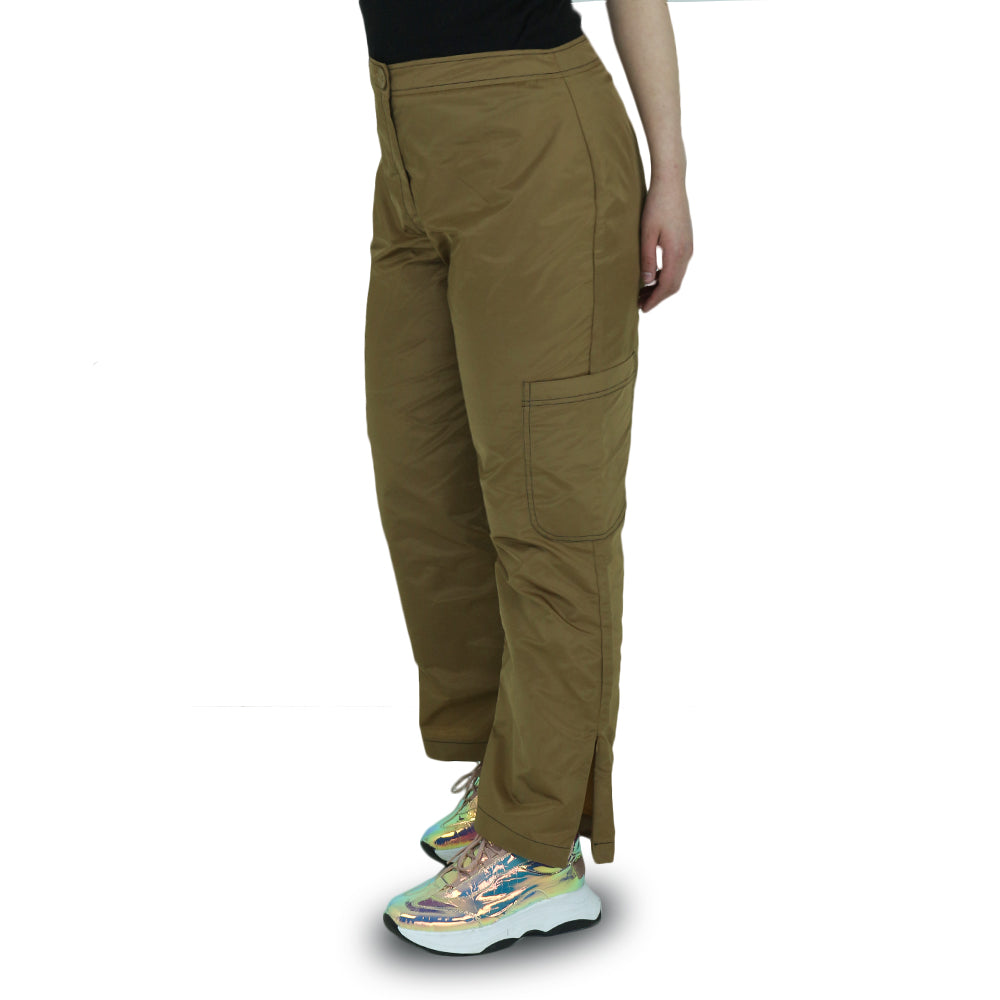 Women's Wide Leg Nylon Pant,Camel