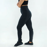 Women's Smocked In Side Legging,Black
