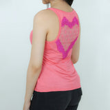 Women's Mesh Inset Top,Pink
