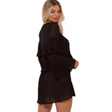 Image for Women's Pleated Smock Dress,Black
