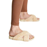 Image for Women's Wide Fit sliders Slippers,Cream