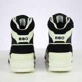 Image for Men's Graphic Printed Leather High Shoes,Black